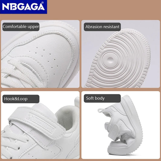 Children Sneaker Boys Casual Shoes Black Leather Flat Student Walking Shoes Non-slip Girl Lightweight Sports Tennis Footwear kids_shoes