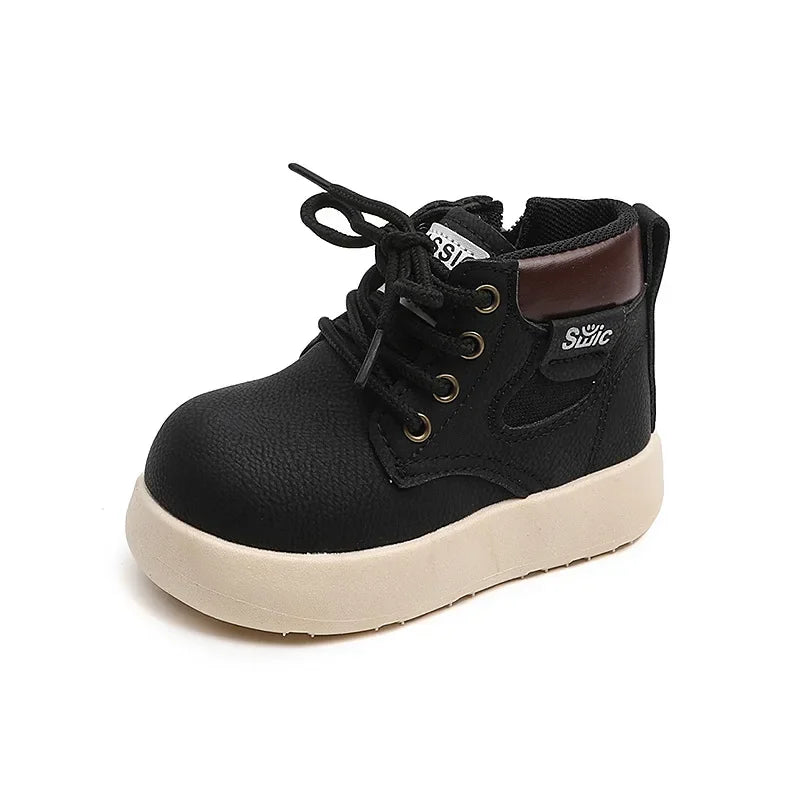 Children Fashion Boots with Side Zipper Kids Ankle Boots Korean Style 2025 Autumn Winter Boys Girls Short Boots Unisex Versatile kids_shoes