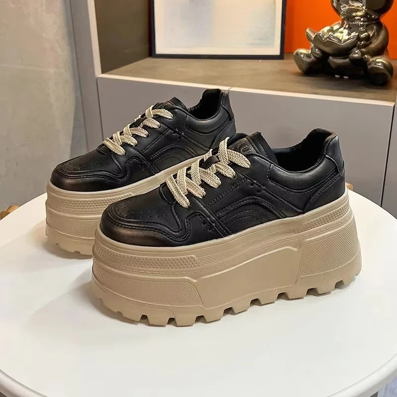 Platform Womens Shoes Non-slip Women Running Shoes Designer Vulcanized Shoes Lace-up Wear-resistant Sneakers for Women 2025 New sneakers_platform