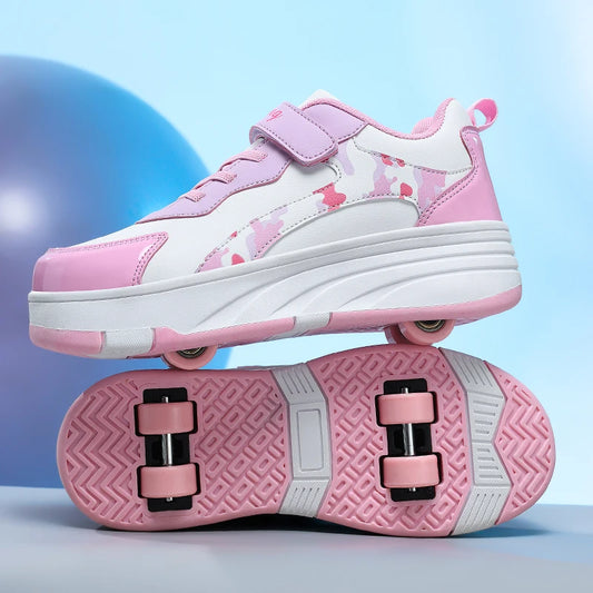 Roller Skate Shoes Kids Snickers With Wheels Children Rollerskates Fashion Outdoor Sports Shoes Girls Boys Gifts For kids_shoes