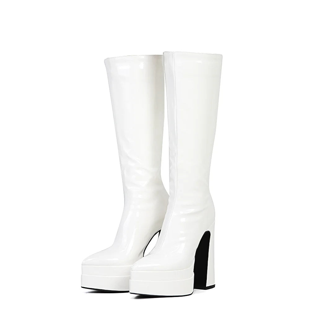 Pointed Toe Platform Women Over The Knee High Boots Dropship High Heel 2022 Winter Fashion Office Lady Women Shoes Big Size 43 boots_platform