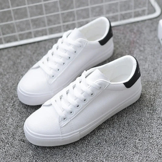 Women Sneakers Fashion Breathble Vulcanized Shoes Pu Leather Platform Shoes White Lace Up Casual Shoes Zapatos Mujer sneakers_women