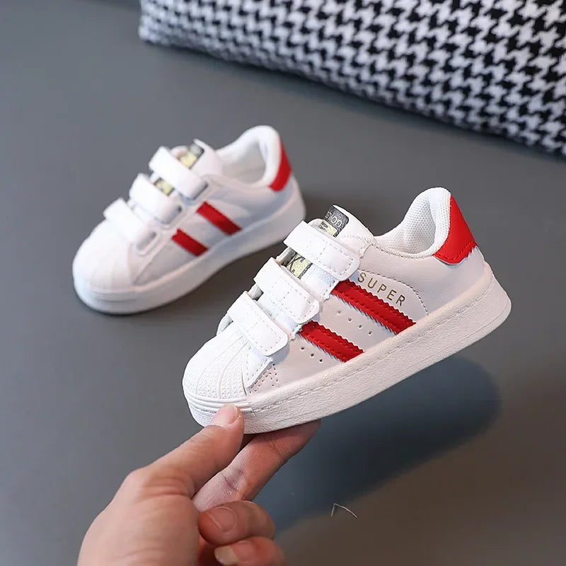 Children's Sneakers Kids Fashion Design White Non-slip Casual Shoes Boys Girls Hook Breathable Sneakers Toddler Outdoor Shoes kids_shoes