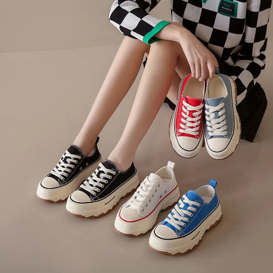 Canvas Womens Shoes High Platform Sneakers for Women 2023 New Breathable Woman Tennis Shoes Casual Women's Tennis Scarpe Donna sneakers_platform