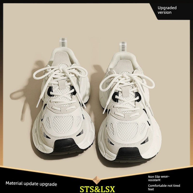 Internet Celebrity Autumn and Winter Fleece-Lined Platform Casual Daddy Shoes sneakers_platform