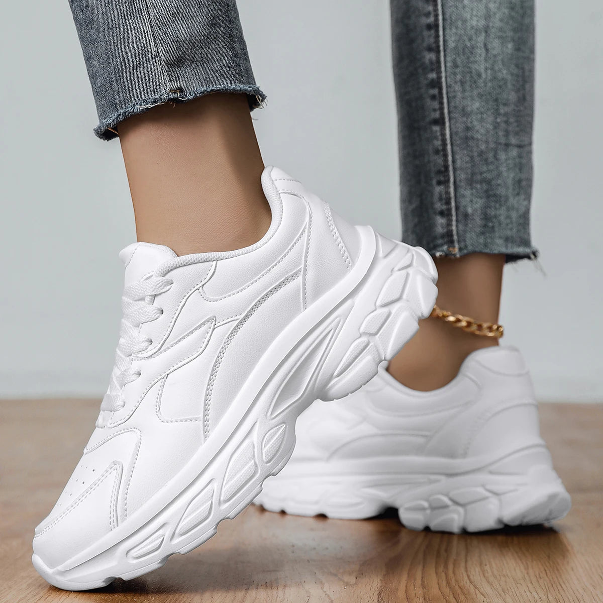 Fashion Woman Vulcanize Platform Casual Sneakers Women Flats Mesh Breathable Running Walking Shoes Chunky Sports Shoe sneakers_platform