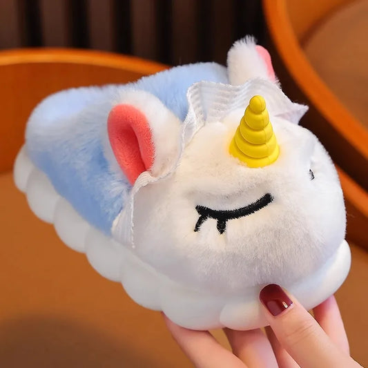 Children's Cotton Slippers 2025 Winter New Baby Princess Bag and Shoes Cute Girls' Home Indoor Anti slip and Warm kids_shoes