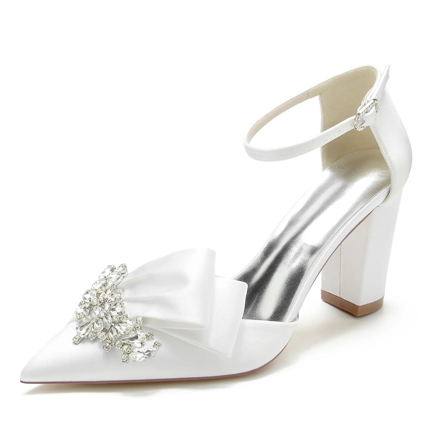 Bride Talons Haut Sexy Escarpins Mules Chunky Block High Women Heels for Wedding heels_bridal