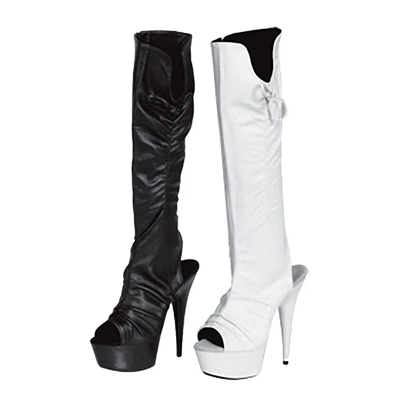 New Women Boots Ladies Party Boots Round Toe Botines Mujer Chaussures Femme Fashion Knee-High Womens Boots boots_platform