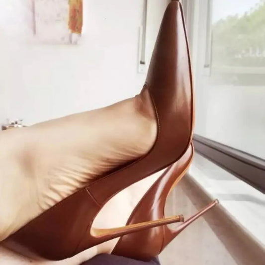 Dropshipping Tacon Alto European Trendy Big Size Stiletto Pumps Super High Custom Design Elegant Sexy Nude Heels for Ladies heels_high heels_stiletto