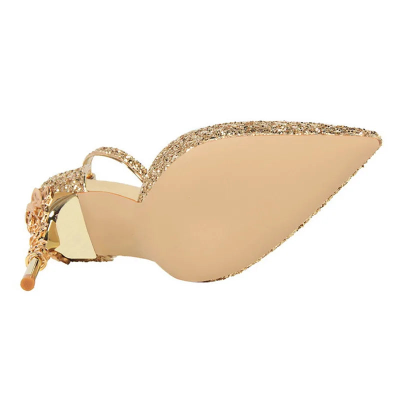 BIGTREE Shoes Heels 2025 New Woman Pumps Sequins High Heels Women Shoes Fashion Ladies Shoes Gold Sliver Stiletto Heels Sandals heels_bridal