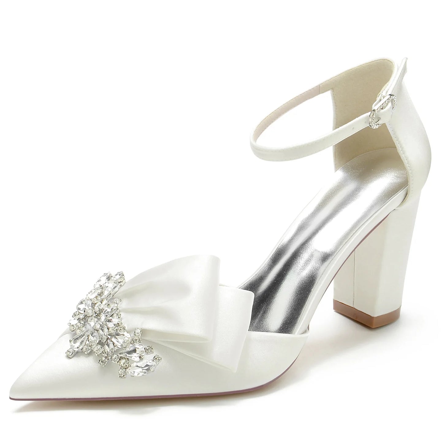 Bride Talons Haut Sexy Escarpins Mules Chunky Block High Women Heels for Wedding heels_bridal