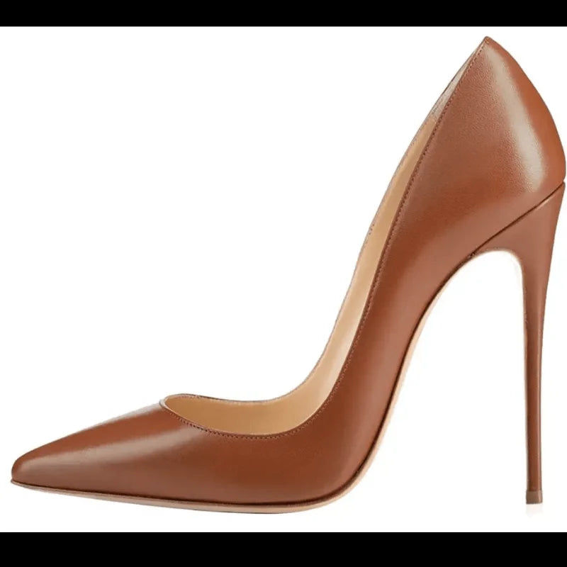 Dropshipping Tacon Alto European Trendy Big Size Stiletto Pumps Super High Custom Design Elegant Sexy Nude Heels for Ladies heels_high heels_stiletto