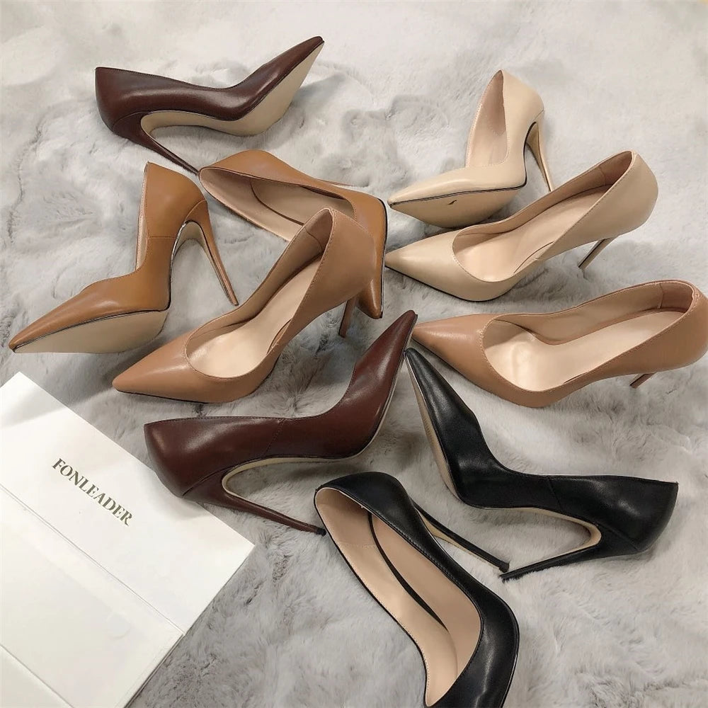 Dropshipping Tacon Alto European Trendy Big Size Stiletto Pumps Super High Custom Design Elegant Sexy Nude Heels for Ladies heels_high heels_stiletto