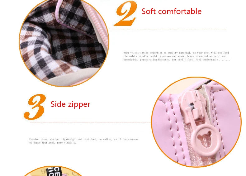 2026 New Winter Children Shoes PU Leather Waterproof Plush Boots Kids Snow Boots Brand Girls Boys Casual Boots Fashion Sneakers kids_shoes