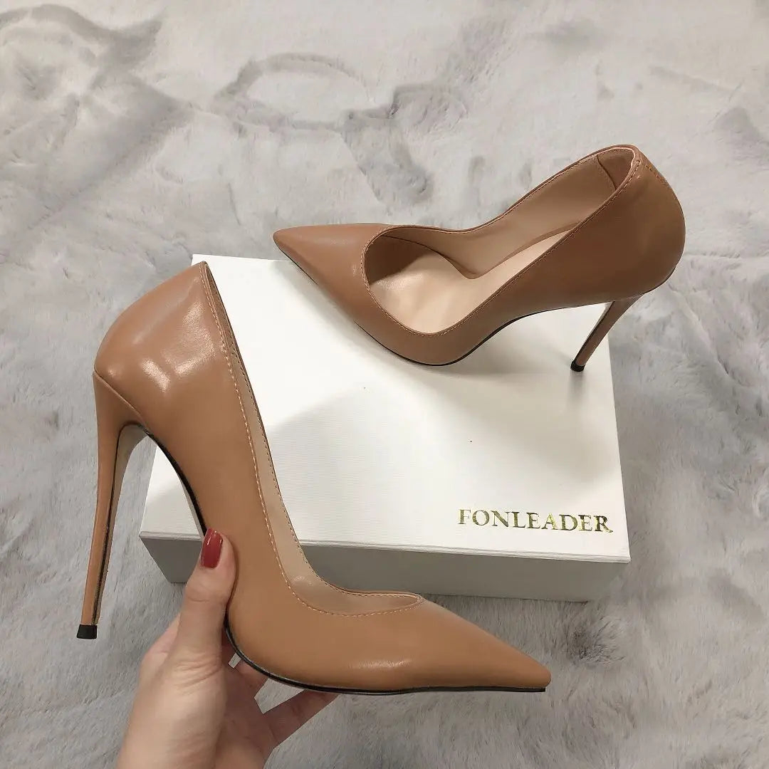 Dropshipping Tacon Alto European Trendy Big Size Stiletto Pumps Super High Custom Design Elegant Sexy Nude Heels for Ladies heels_high heels_stiletto