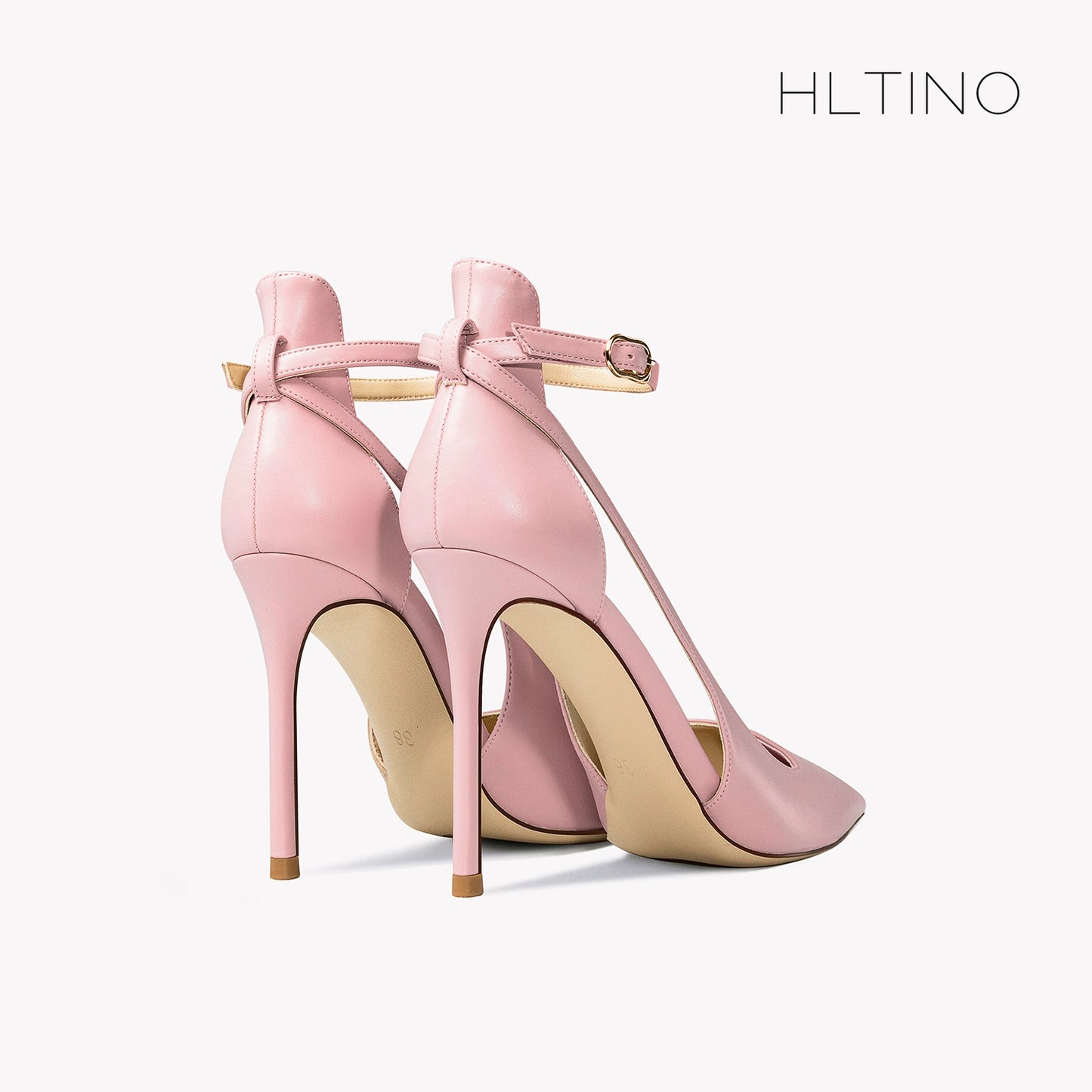 2025 Summer New Arrival Strap Roman Closed Toe Sandals Women's Stiletto Heel Pink Openwork Strap Pointed High Heels heels_stiletto