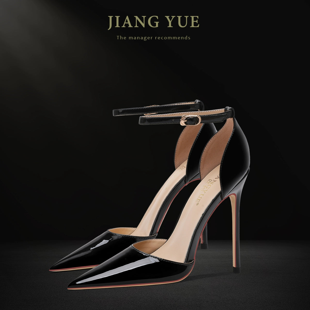 Patent Leather Hollow Super High Heel Sandals Sexy Buckle Strap heels_stiletto