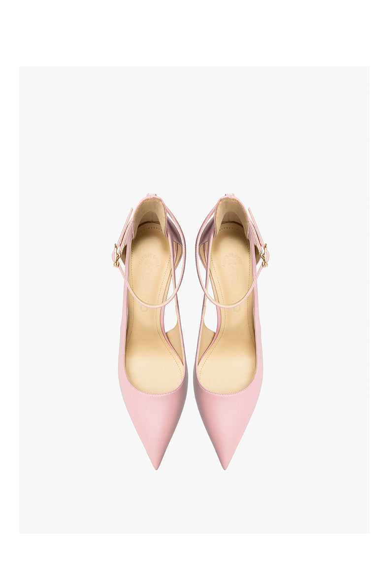 2025 Summer New Arrival Strap Roman Closed Toe Sandals Women's Stiletto Heel Pink Openwork Strap Pointed High Heels heels_stiletto