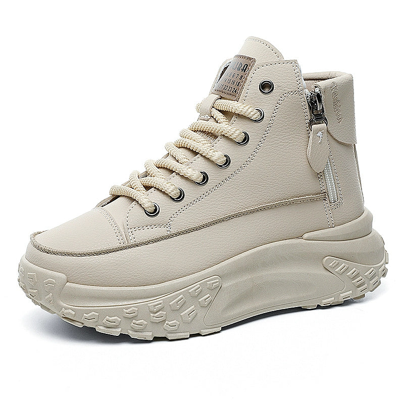 Women's High-Top Shoes 2025 New Arrival Best Selling Women's Shoes Fall Easiest for Match Raise the Bottom Fall and Winter White Casual Sports Shoes sneakers_platform