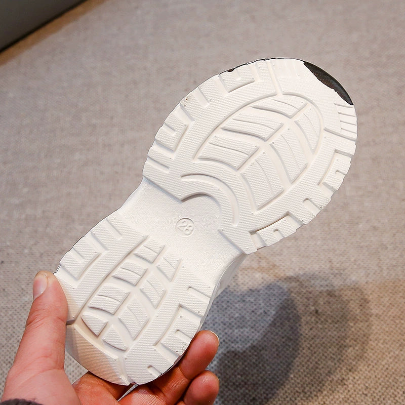 Kids White Sneaker 2025 Spring Mesh Breathable Boys and Girls Trendy Dad Shoes Children's Casual Running Shoes kids_shoes