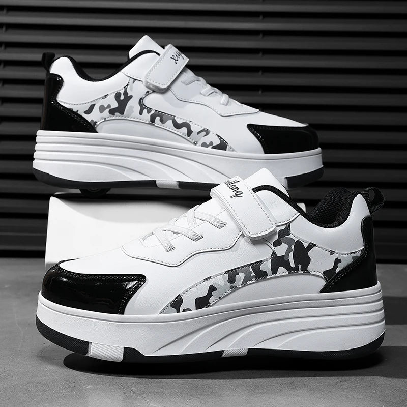 Roller Skate Shoes Kids Snickers With Wheels Children Rollerskates Fashion Outdoor Sports Shoes Girls Boys Gifts For  kids_shoes