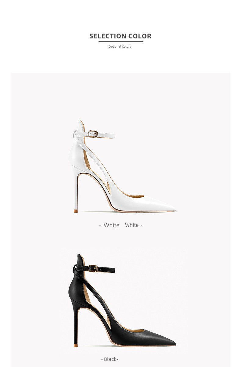 2025 Summer New Arrival Strap Roman Closed Toe Sandals Women's Stiletto Heel Pink Openwork Strap Pointed High Heels heels_stiletto