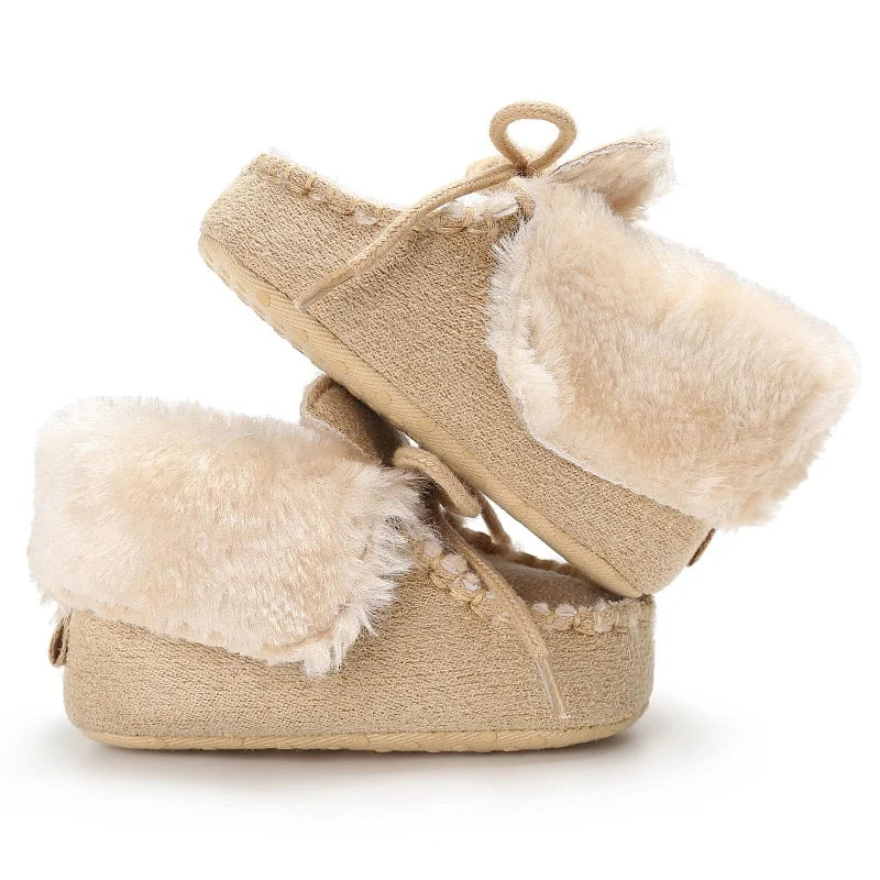 Freshman baby cotton walking shoes with soft soles, warm autumn and winter snow boots, comfortable baby walking shoes kids_shoes