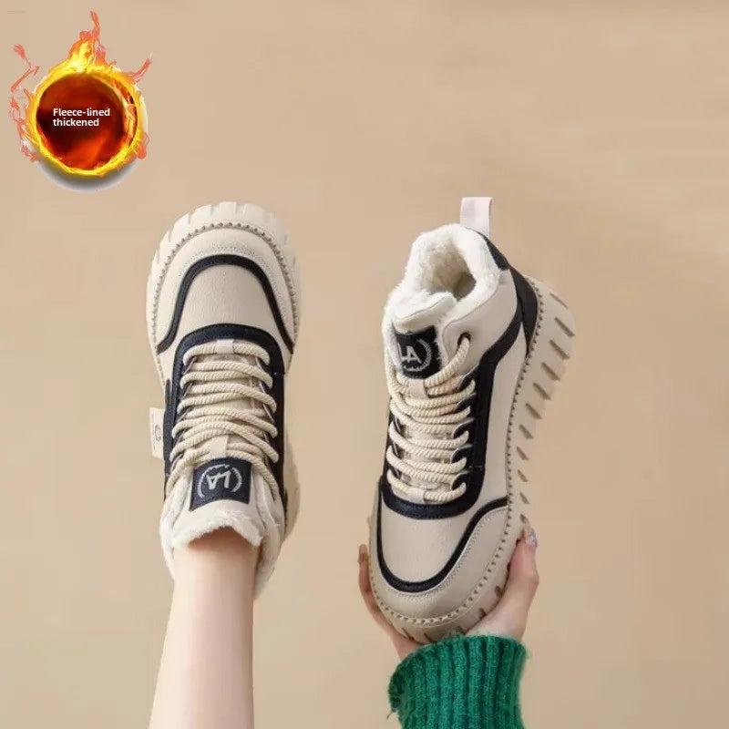 Winter New Women Snow Boots Designer Plush Warm Casual Sneakers Fashion Female Ankle Boots Walking Shoes Zapatillas Mujer sneakers_platform