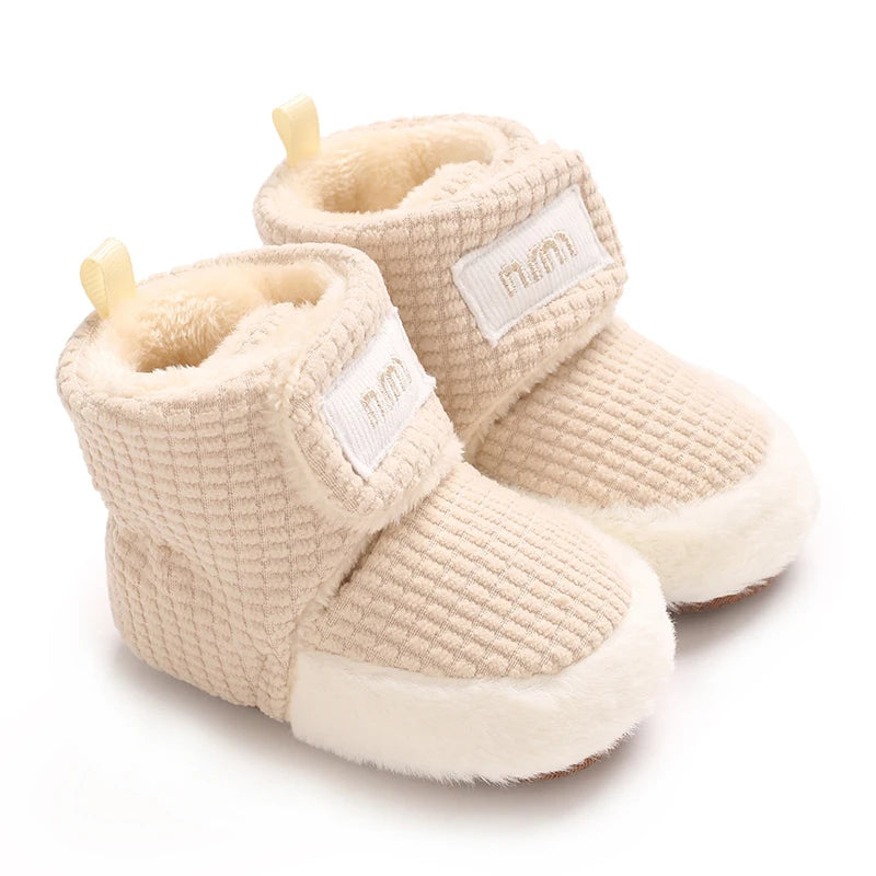 Winter Newborn Boys and Girls Cute Cartoon Cotton Shoes with Soft Sole and Warm Boots Preschool Walking Shoes  Winter Newborn kids_shoes