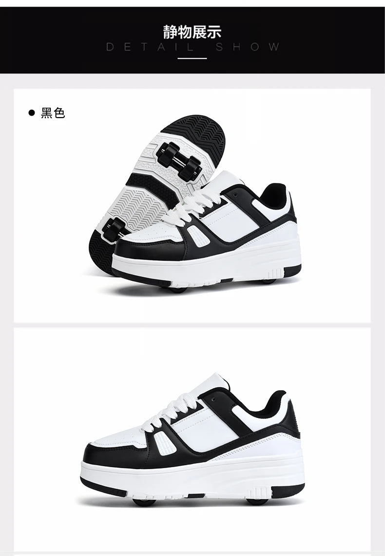 Children's Roller Skate Shoes Student Inline Skating Shoes grils 4-Wheel Deformation Boy's Skating Shoes kids_shoes