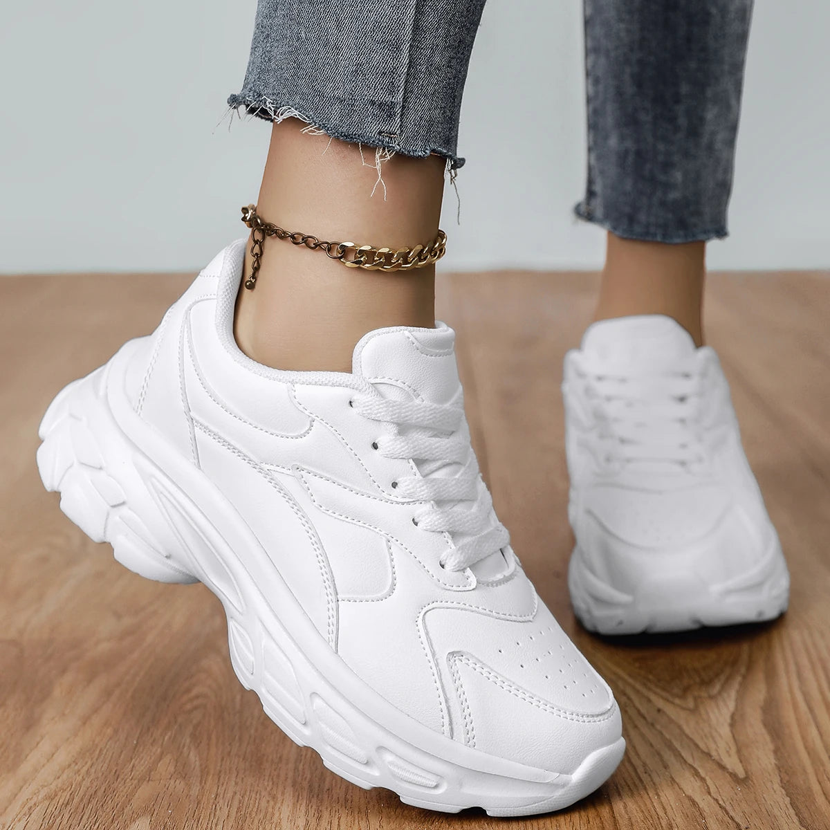 Fashion Woman Vulcanize Platform Casual Sneakers Women Flats Mesh Breathable Running Walking Shoes Chunky Sports Shoe sneakers_platform