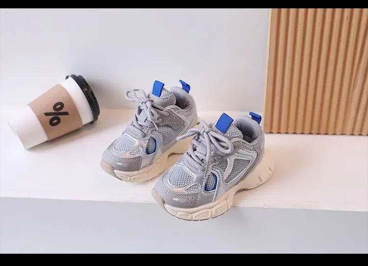 Kids Casual Running Shoes with Thick Soles Boys Girls Fashion Versatile Sports Shoes 2026 New Children Mesh Breathable Sneakers kids_shoes
