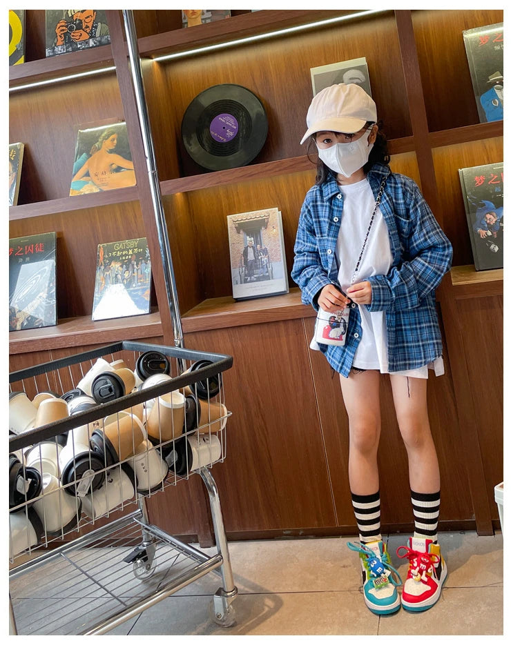 New Children Casual Shoes Four Seasons Kids Single Sneaker Mandarin Ducks Basketball Sports Shoes Boys Girls Sneaker Board Shoes kids_shoes