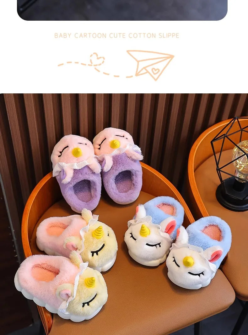 Children's Cotton Slippers 2025 Winter New Baby Princess Bag and Shoes Cute Girls' Home Indoor Anti slip and Warm kids_shoes