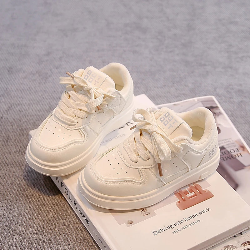Children Sports Shoes Breathable Soft Bottom Kids Casual Shoes Non-slip 2025 Winter Boys Girls Tennis Shoes White Trendy Suede kids_shoes