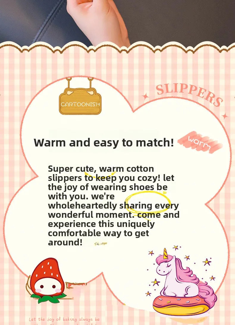 2025 New Winter Kids Plush Slippers Cartoon  Children's Indoor Slides Non-Slip Soft Mule Girls Boys Warm House Cotton Shoes kids_shoes