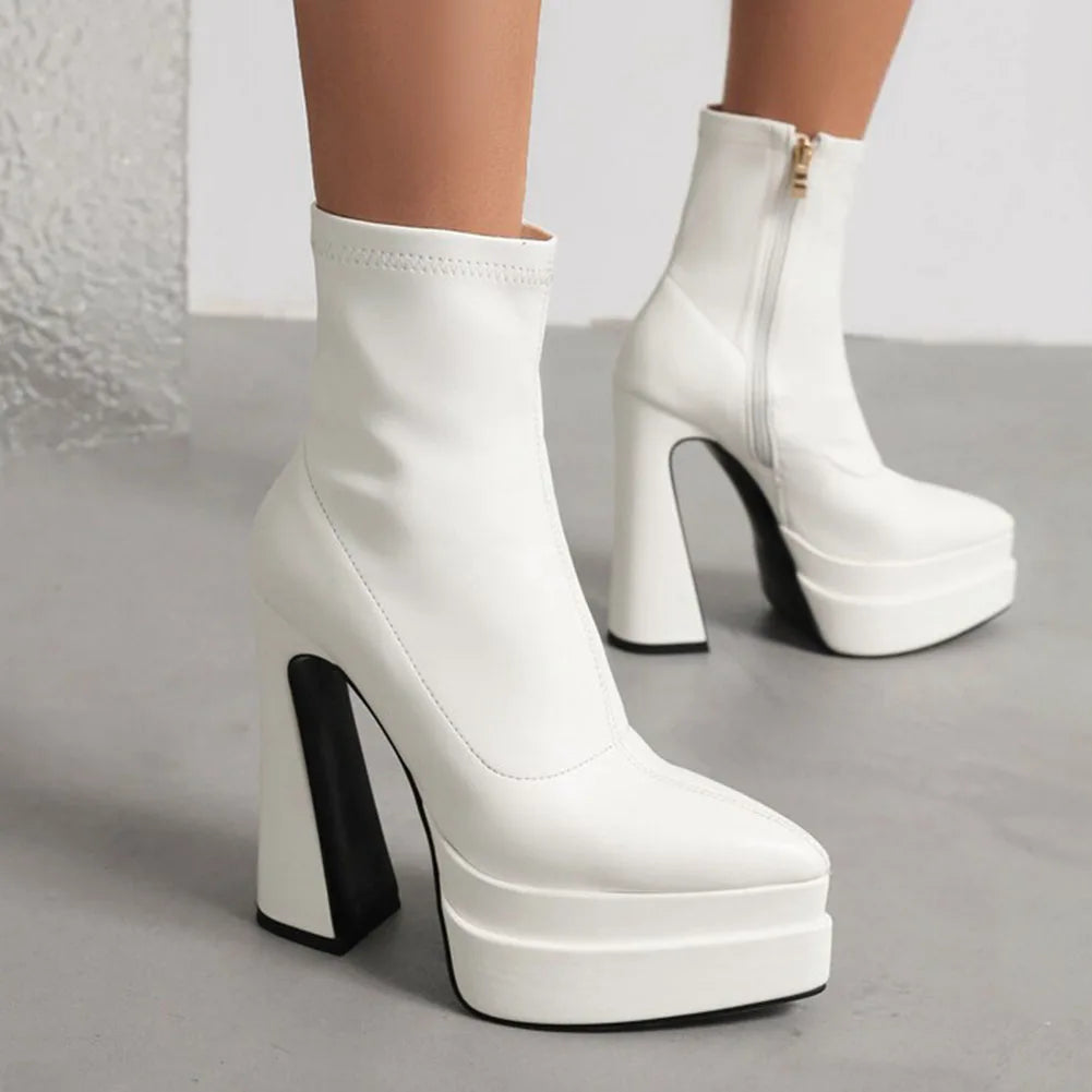 Pointed Toe Platform Women Over The Knee High Boots Dropship High Heel 2022 Winter Fashion Office Lady Women Shoes Big Size 43 boots_platform