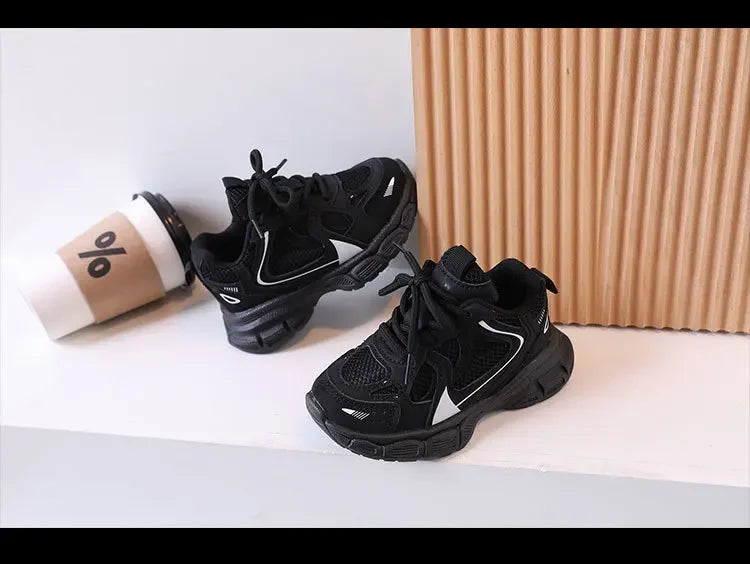 Kids Casual Running Shoes with Thick Soles Boys Girls Fashion Versatile Sports Shoes 2026 New Children Mesh Breathable Sneakers kids_shoes