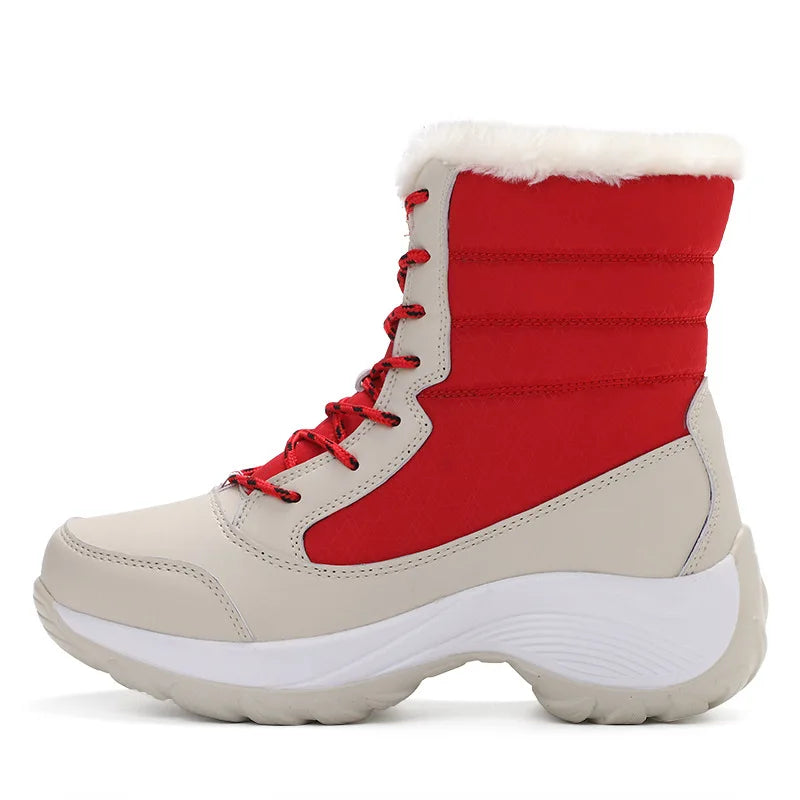 Snow Boots Women Platform Boots Non-slip Women Winter Shoes Fur Warm Ankle Boots for Women Wedges Waterproof Thigh High sneakers_platform