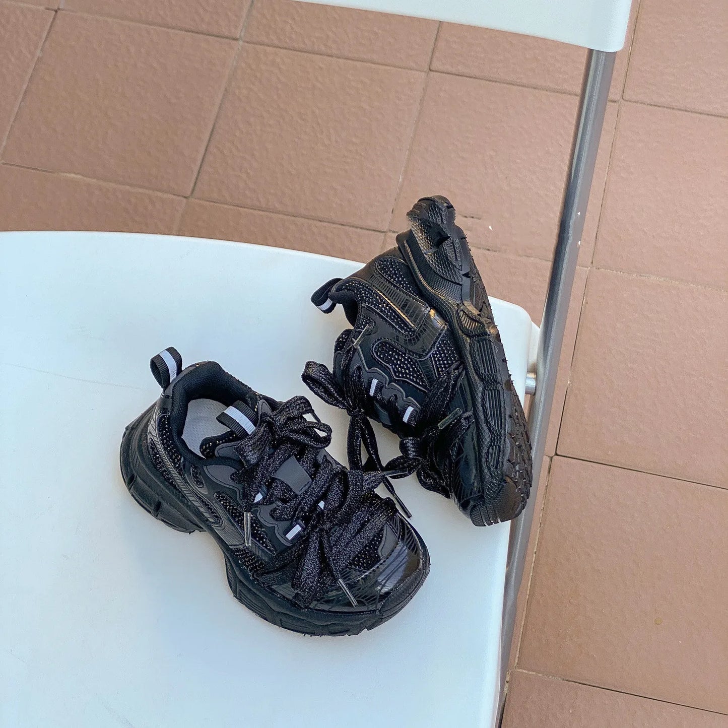 Kids Shoes Autumn Toddler Boys Shoes Brand Sports Running Sneakers Children Girls Fashion Shoeslace Crystals Flats Soft Sole kids_shoes