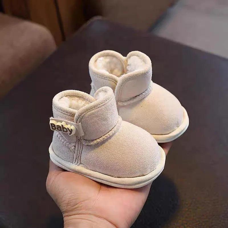 0-18Month Newborn Baby Girls Boys Winter Snow Boots Toddler Warm Plus Fleece Ankle Boots Non-slip Thickened Shoes kids_shoes