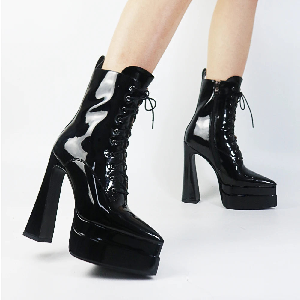 Pointed Toe Platform Women Over The Knee High Boots Dropship High Heel 2022 Winter Fashion Office Lady Women Shoes Big Size 43 boots_platform