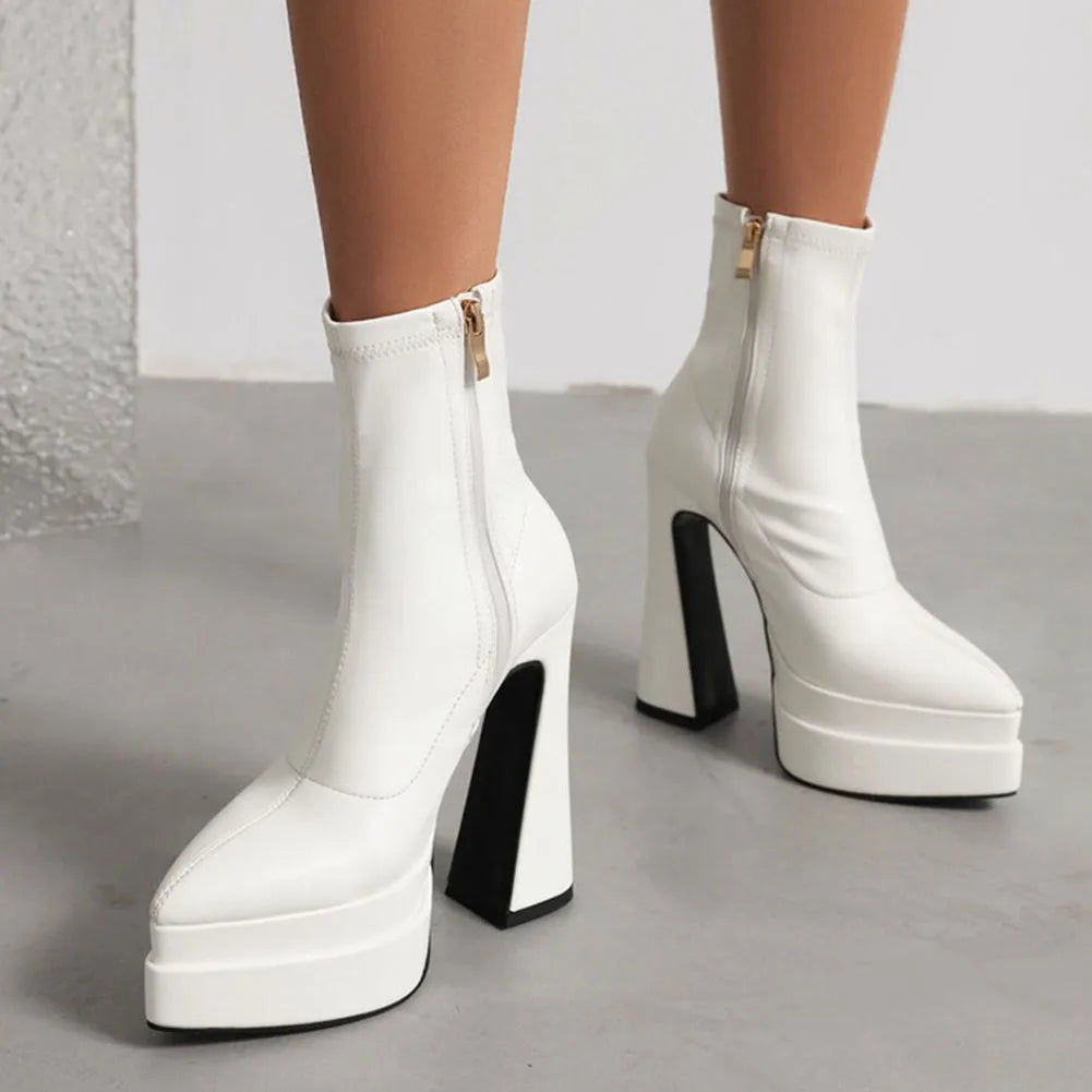 Pointed Toe Platform Women Over The Knee High Boots Dropship High Heel 2022 Winter Fashion Office Lady Women Shoes Big Size 43 boots_platform