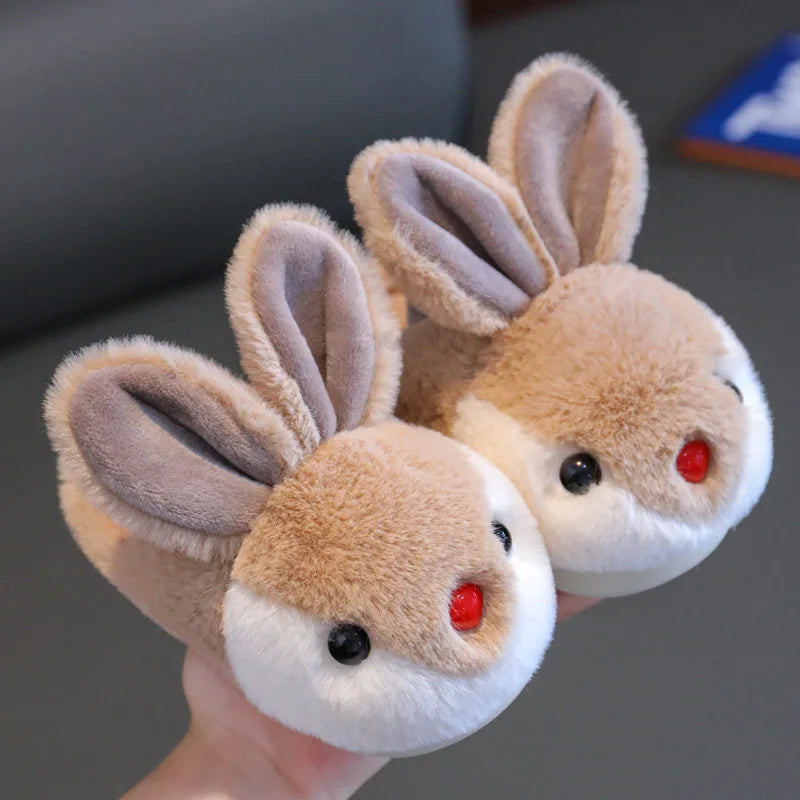 Boys Girls Warm Cotton Slippers Autumn and Winter Children Indoor Non-slip Cute Puppy Boy Andgirls Wool Slippers Home Kids Shoes kids_shoes