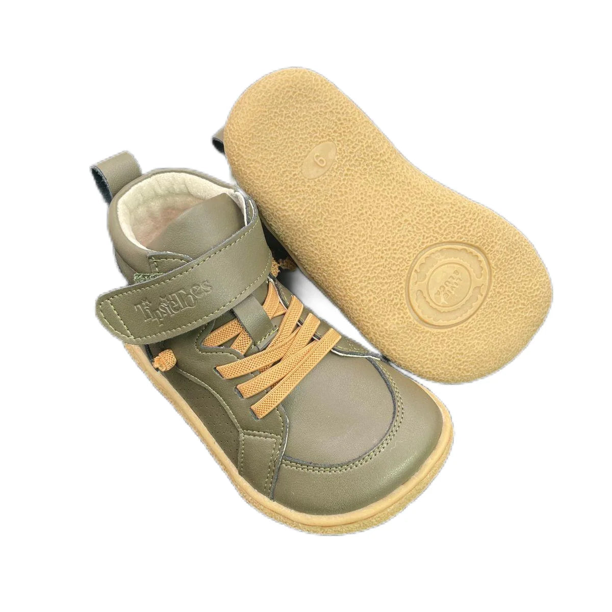 Tipsietoes Autumn Spring Genuine Leather Boots For Girls Boys Kids Barefoot Sneaker Leather Linning Light Weight Elastic Strape kids_shoes