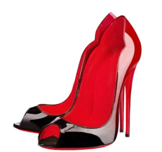 European and American new 12cm pointed thin heel high-heeled shoes with a buckle and exposed toes sexy fashion plus size sandals heels_stiletto