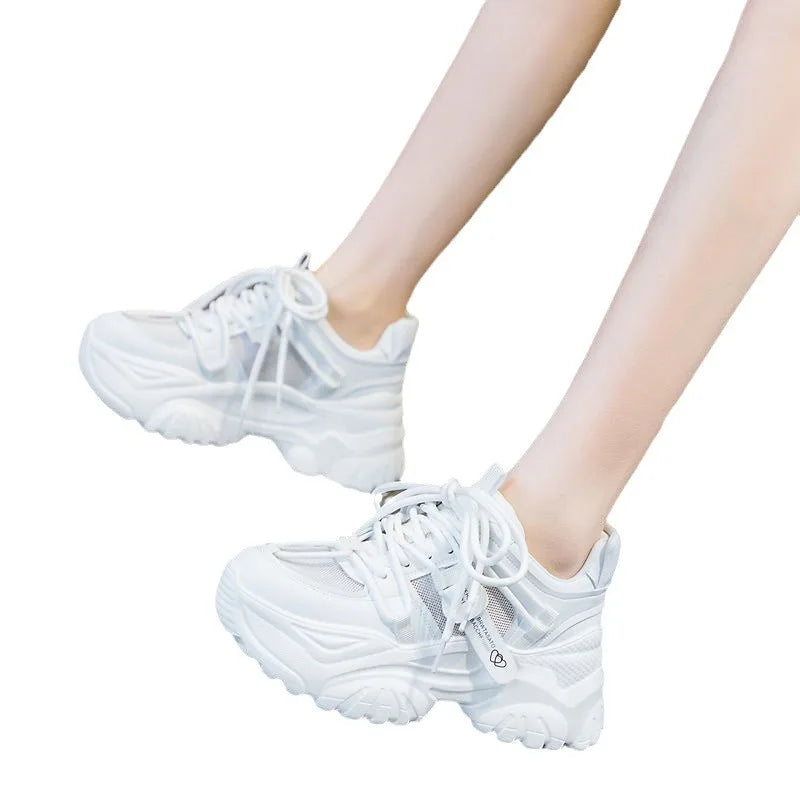 Women's Shoes Casual Shoes Spring Sneakers Platform Woman-shoes Tennis Female Fashion Thick Sole 2024 Roses Trainers Increased I sneakers_platform