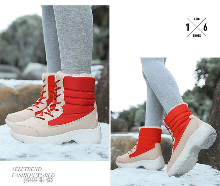 Snow Boots Women New Ladies Shoes Platform Shoes Woman Flat Keep Warm Boots Ladies Casual Plush Botas Mujer Winter Shoes Women sneakers_platform