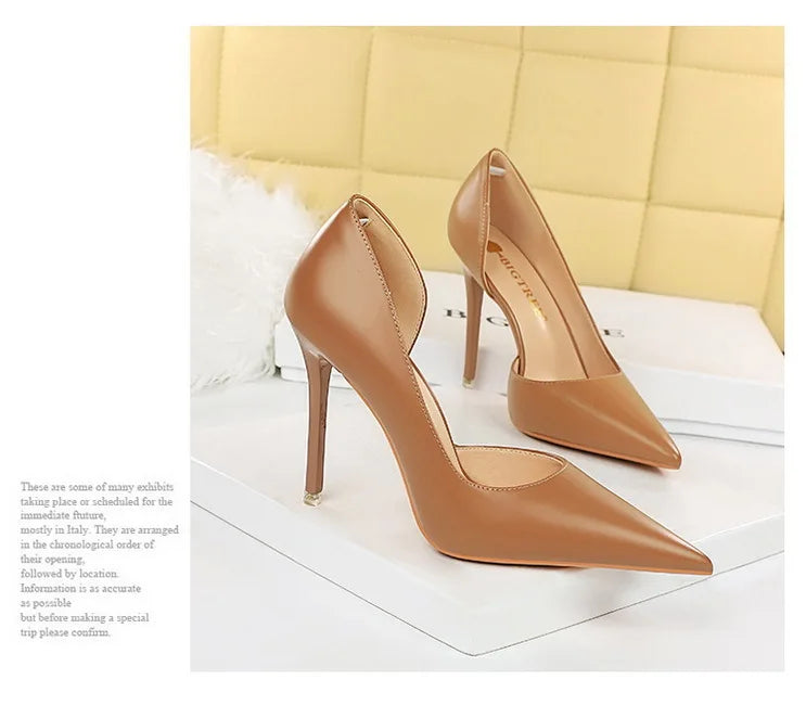 BIGTREE Shoes Black Women Pumps Quality Leather Women Shoes High Heels Fashion Wedding Shoes Stiletto Luxurious Elegant Pumps heels_stiletto